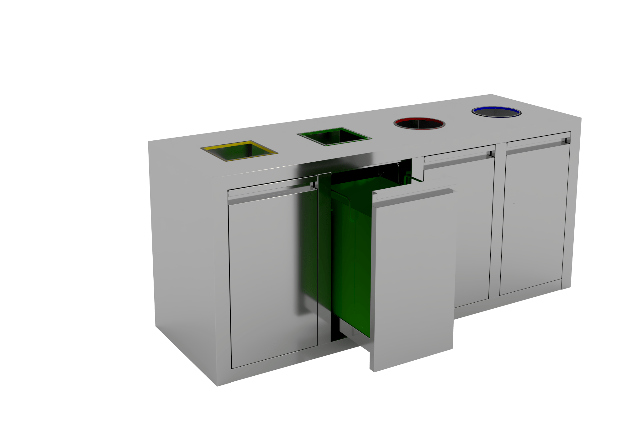 GARBAGE BIN ON CABINET